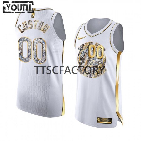 Dres Golden State Warriors Prilagođeni Nike 2022 Golden Diamond Edition Bijela Swingman - Dječji